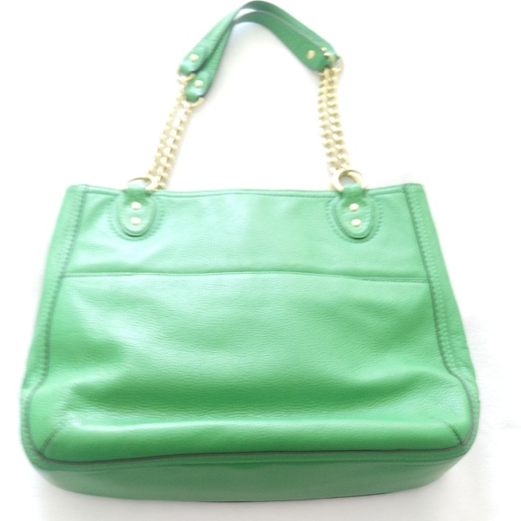 Rare Vintage Kelly Green Pebbled Leather Satchel - Picture 5 of 8